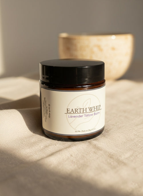 Earth Whip Lavender Tallow Balm 4oz Jar                         (Net wt. 3.2oz)