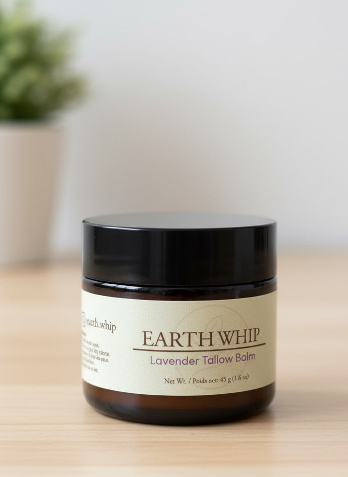 Earth Whip Lavender Tallow Balm 2oz Jar                                       (Net wt. 1.6oz)