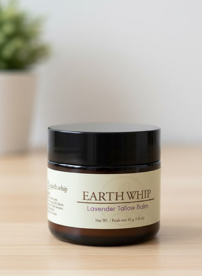Earth Whip Lavender Tallow Balm 2oz Jar                                       (Net wt. 1.6oz)